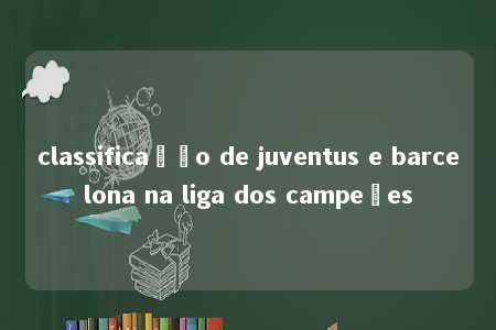 classificação de juventus e barcelona na liga dos campeões